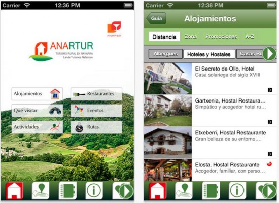 Primera aplicación móvil de turismo rural en Navarra